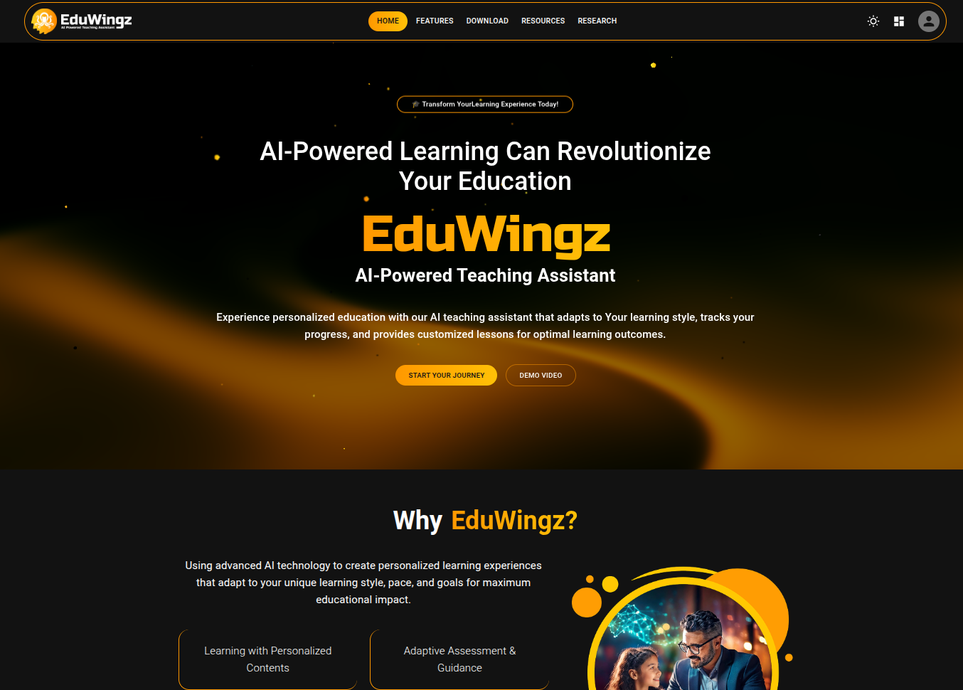 EduWingz - AI-Powered Education Platform background