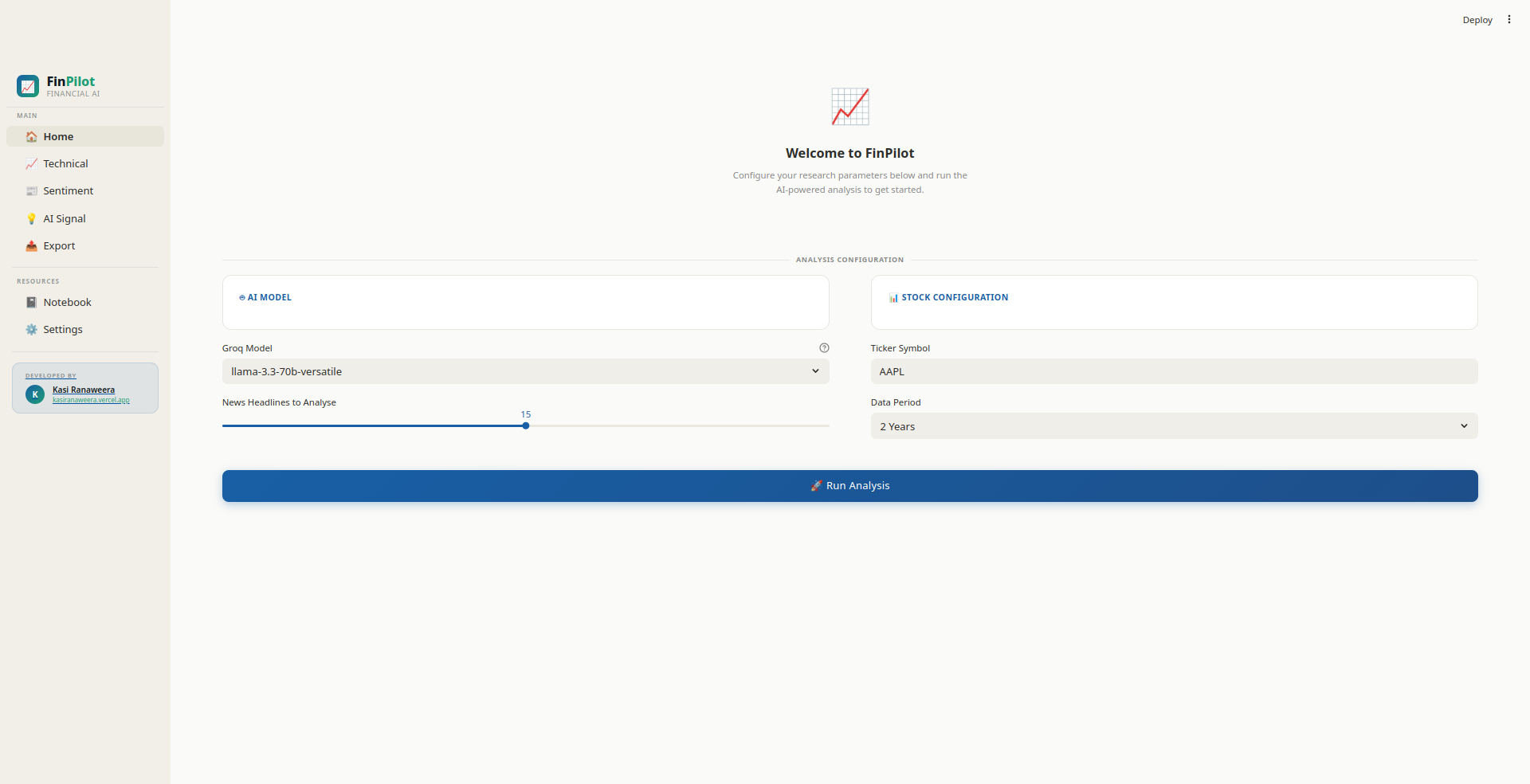 FinPilot - Financial AI Assistant background